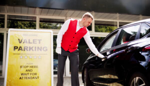 Valet opening car door 